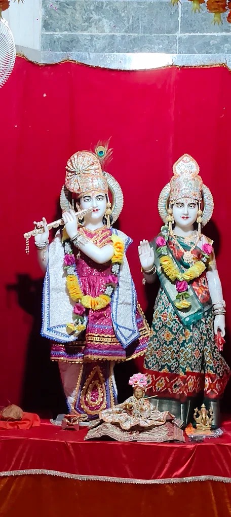 Radha Krishna deity idols inside the temple